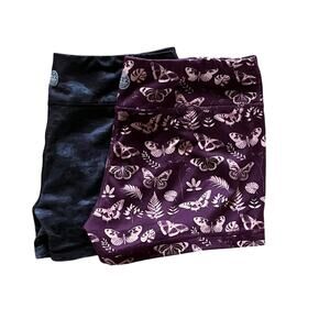 Lot of 2 IAB MFG 3" No-Ride Booty Shorts - Camo & Butterfly | Women’s Medium